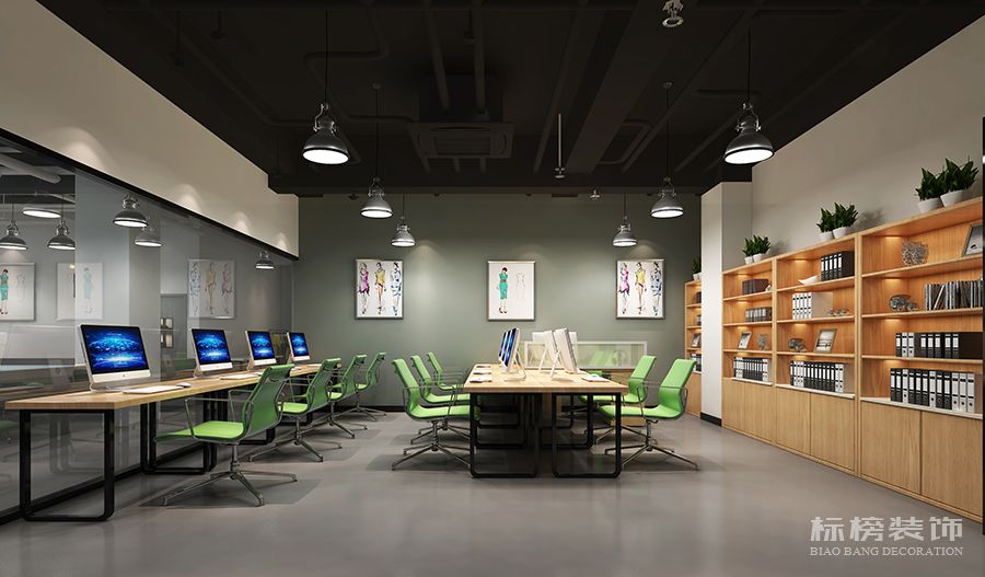 服裝貿易公司辦公區(qū)設計效果圖1